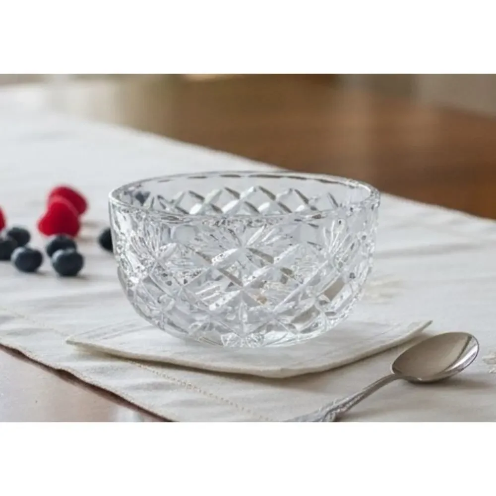 Vintage Cut Glass Crystal Bowl 6
